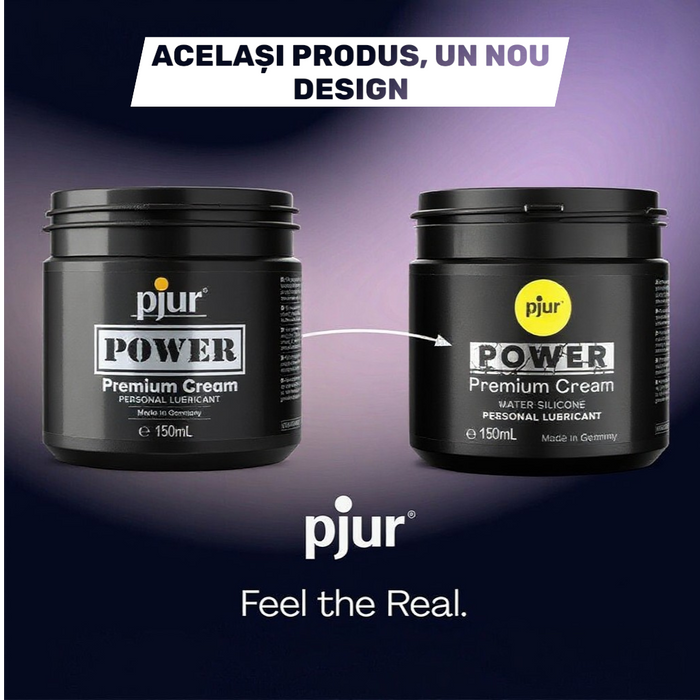 Lubrifiant anal cremă PJUR Power Premium Cream, formulă hibridă, pentru sex anal și acte sexuale dure, 150 ml