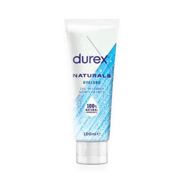 Lubrifiant Durex Natural Hidratante, albastru, pe baza de apa, 100 ml