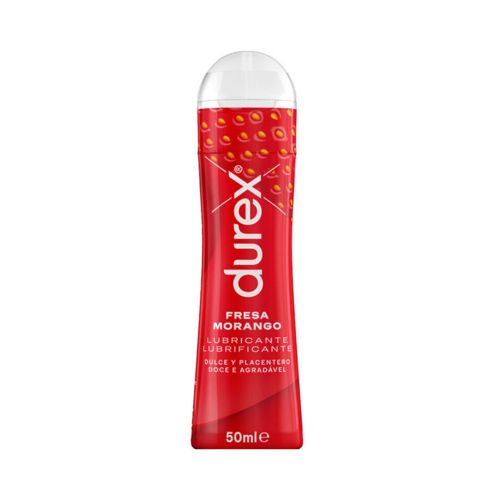 Lubrifiant Durex Play Strawberry, pe baza de apa, cu aroma de capsuni, 50 ml