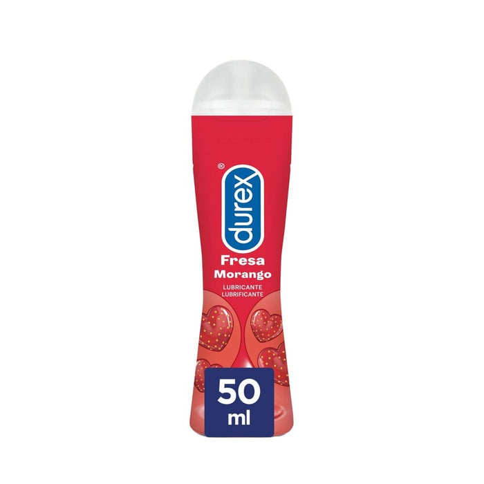Lubrifiant Durex Play Strawberry, pe baza de apa, cu aroma de capsuni, 50 ml