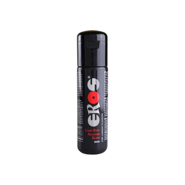 Lubrifiant EROS Long Stay Silicone, pe bază de silicon, pentru bărbați, compatibil cu prezervative, 100 ml