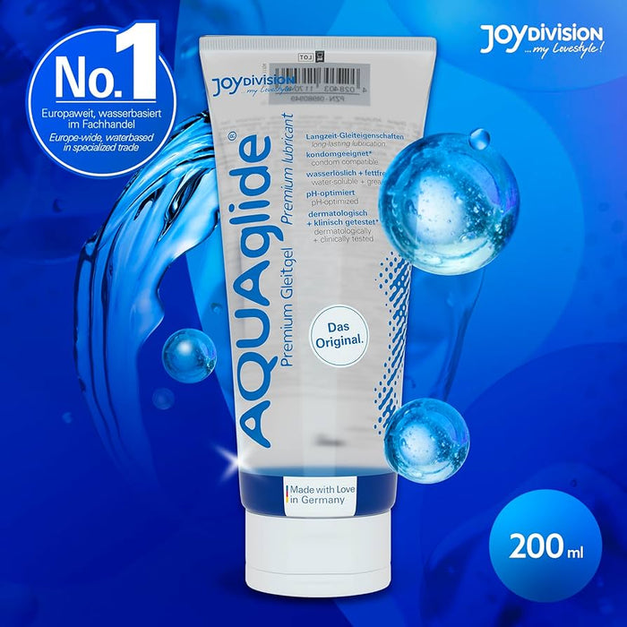 Lubrifiant gel premium AQUAglide Original, pentru lubrifiere de lunga durata, pe baza de apa, 200 ml