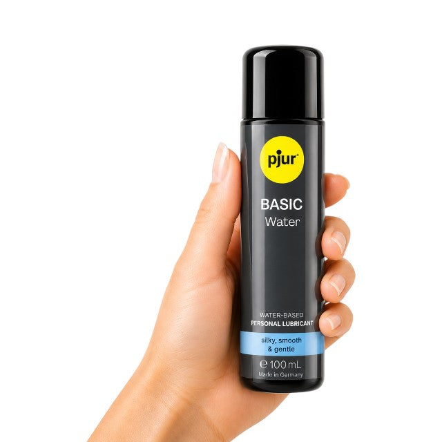 Lubrifiant pe bază de apă PJUR Basic Water, textură mătăsoasă, hidratant, fără uleiuri, 100 ml