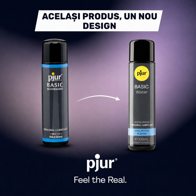Lubrifiant pe bază de apă PJUR Basic Water, textură mătăsoasă, hidratant, fără uleiuri, 100 ml