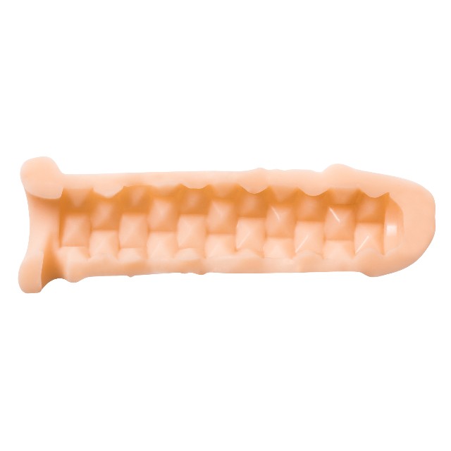 Manșon pentru extensia penisului LOLA Real Bubbles, +1 cm în lungime, +1 cm în grosime, culoarea pielii