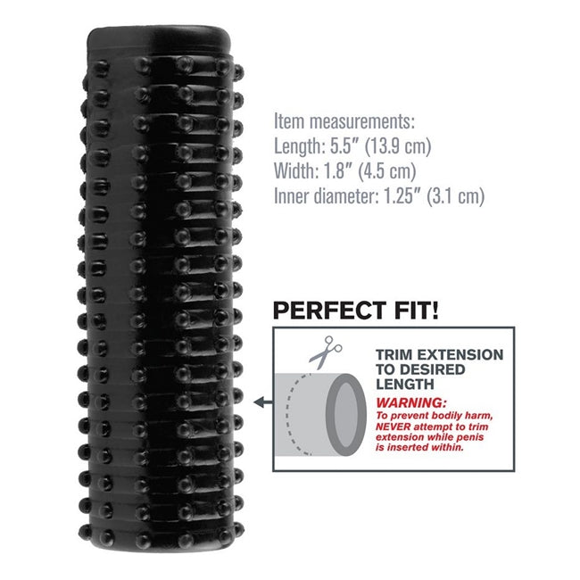 Manson FANTASY X-Tensions - Magic Pleasure Sleeve, pentru amplificarea erectiei, negru