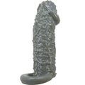 Manson PrettyLove - Realistic, cu striati, pentru extensia penisului, 13 cm, gri inchis