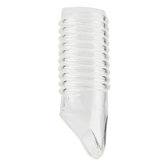 Manson RevSleeves - Ribbed Penis Sleeve with Ball Loop, pentru stimulare intensă și ingroșare, transparent
