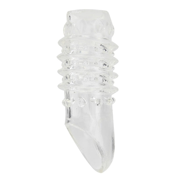 Manson RevSleeves - Textured Penis Sleeve with Ball Loop, pentru stimulare intensă și ingroșare, transparent