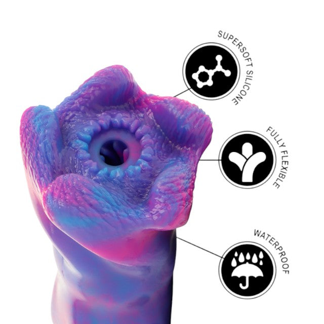 Masturbator manual CYBERSILICOCK EPIC Thetis Cyclops, din silicon supermoale, flexibil, 20 cm, mov și roz
