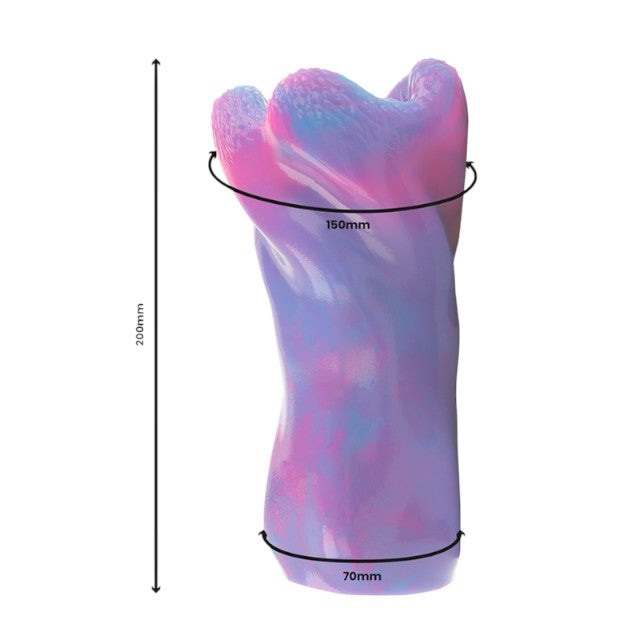Masturbator manual CYBERSILICOCK EPIC Thetis Cyclops, din silicon supermoale, flexibil, 20 cm, mov și roz
