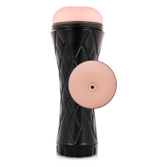 Masturbator manual JAMYJOB BOOTY, interior texturat pentru simulare anală realistă, material TPE, negru