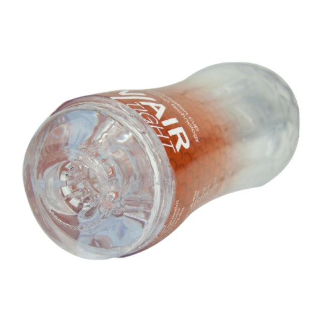 Masturbator manual REVAIR Tight Reusable Masturbation Cup, cu 3 tipuri de texturi, material TPE, 16.5 cm, portocaliu