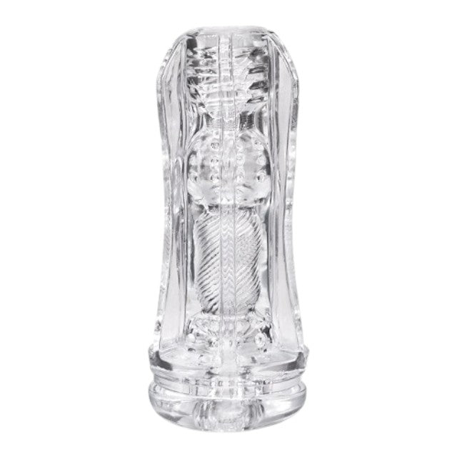 Masturbator manual REVAIR Tight Reusable Masturbation Cup, cu 3 tipuri de texturi, material TPE, 16.5 cm, portocaliu