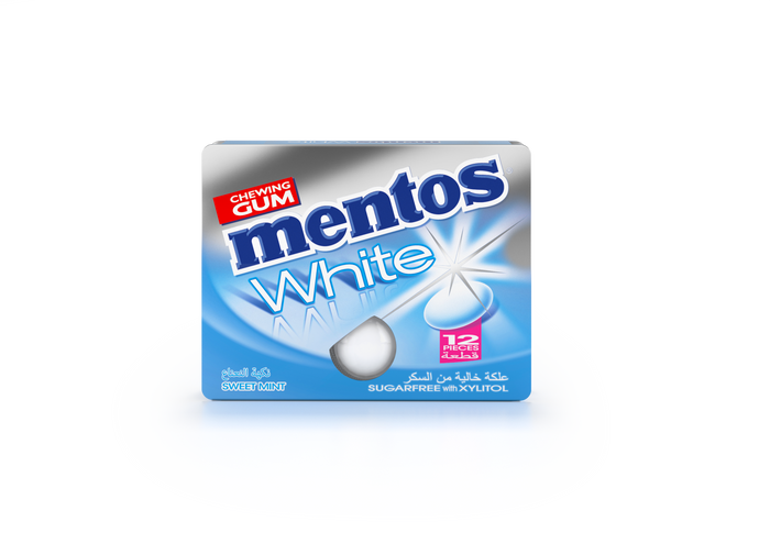 Mentos White Pure Fresh Mint 12 x 8 Pieces (case) - Out of Date