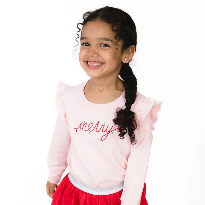 Merry Ruffle Sweatshirt