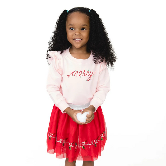 Merry Ruffle Sweatshirt