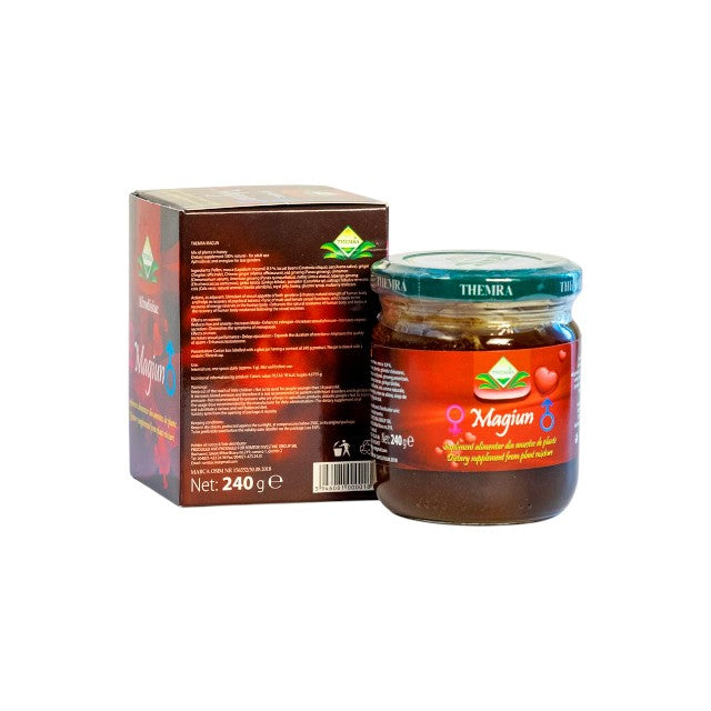 Miere unisex Themra Magiun, poate susține potența și libidoul, conține ingrediente naturale, 240 g