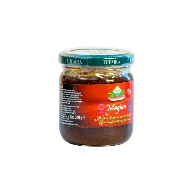 Miere unisex Themra Magiun, poate susține potența și libidoul, conține ingrediente naturale, 240 g