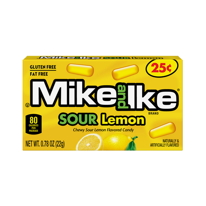 Mike & Ike Sour Lemon 24 x 22g (box) - Out of Date