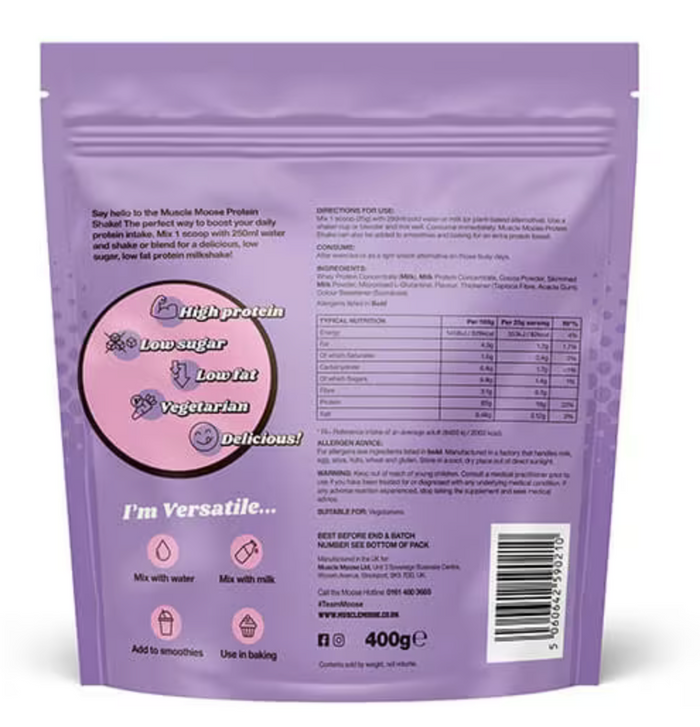 Muscle Moose Protein Shake 400g - Out of Date