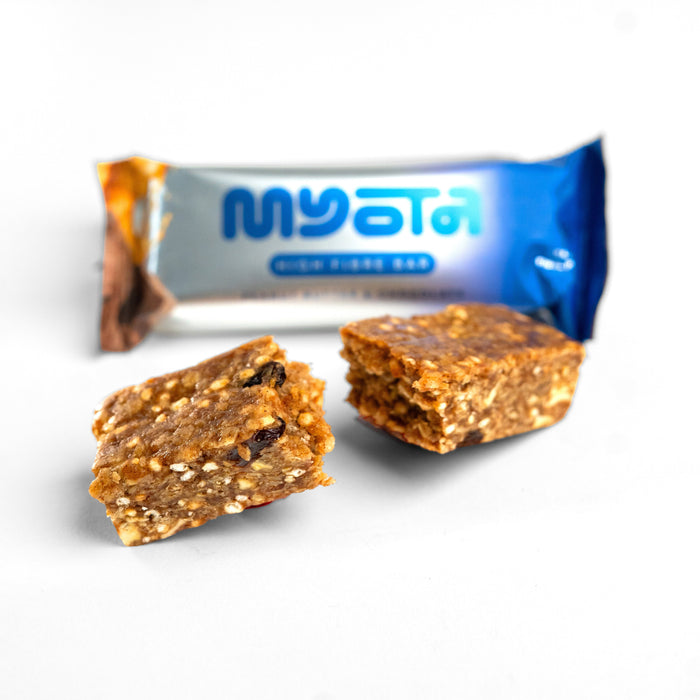 Myota Peanut Butter & Chocolate Prebiotic Fibre Bar 12 x 50g (loose bars) - Out of Date