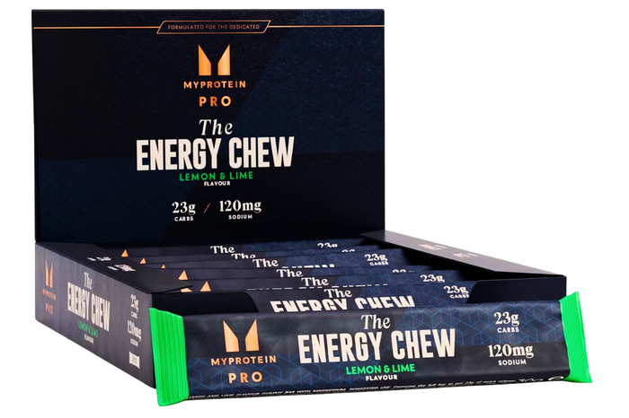 MyProtein The Energy Chew Lemon & Lime Gummy Bar 12 x 30g - Out of Date