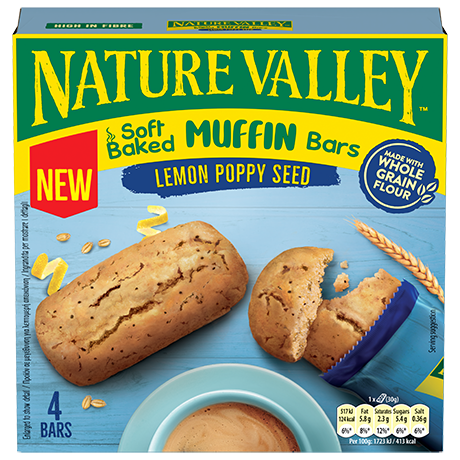 Nature Valley Lemon Poppy Seed Soft Muffin Bars 6 x 4 x 30g (case) - Out of Date