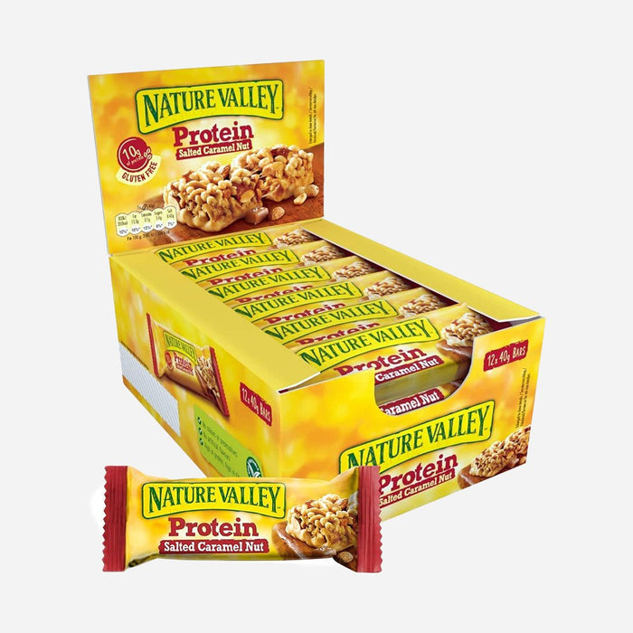 Nature Valley Protein Bars Salted Caramel Nut 12 x 40g - Out of Date