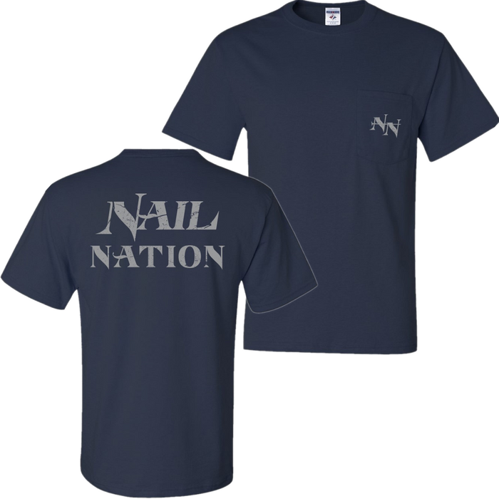 Navy Nail Nation Pocket Tee