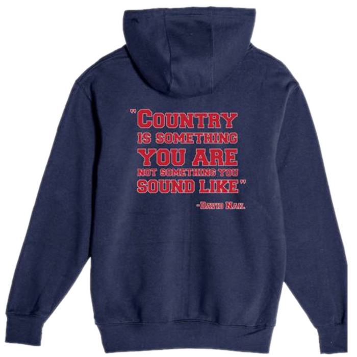 Navy Quote Pullover Hoodie