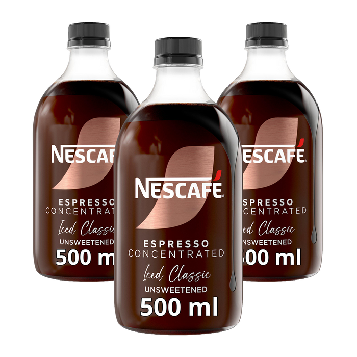 Nescafe Iced Coffee Espresso Concentrated Unsweetened 6 x 500ml (case) - Out of Date