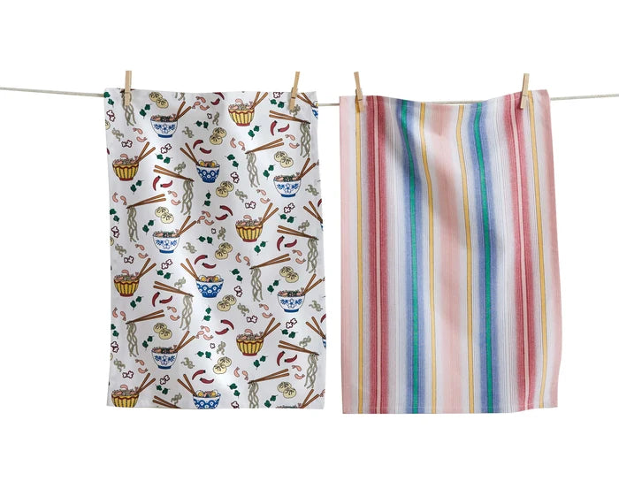 NOODLE BOWL DISHTOWEL SET OF 2