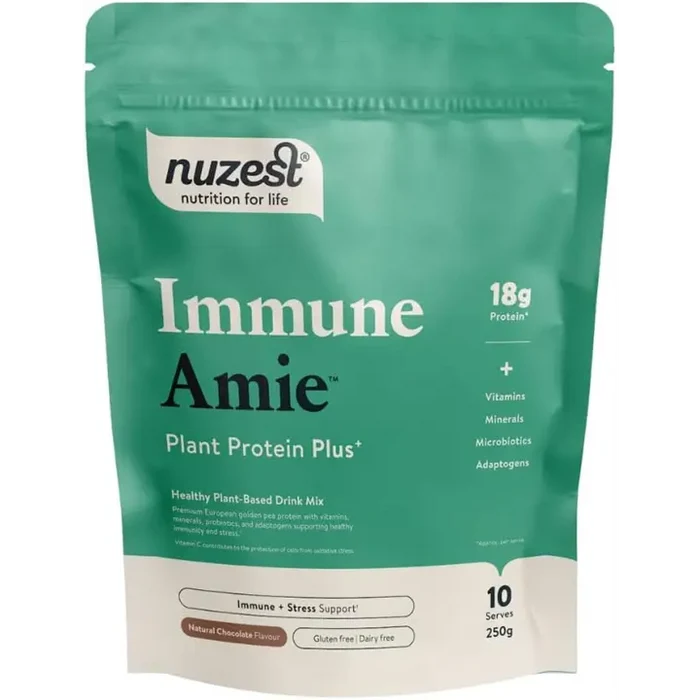 Nuzest Plant Protein Plus+ - Immune Amie Natural Chocolate 250g - Out of Date