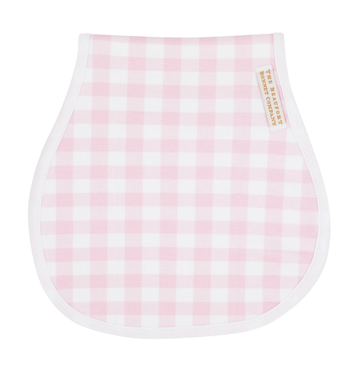 Oopsie Daisy Burp Cloth in Palm Beach Pink Gingham