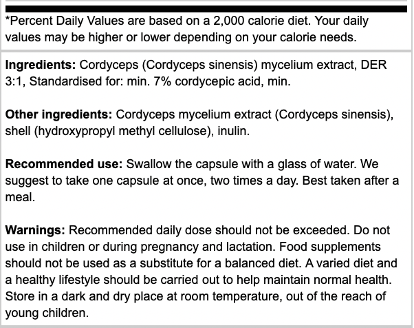 Osavi Cordyceps 1200mg Vegan Caps