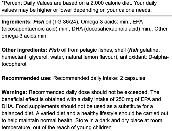 Osavi Omega-3 Extra 1300mg Lemon Softgels