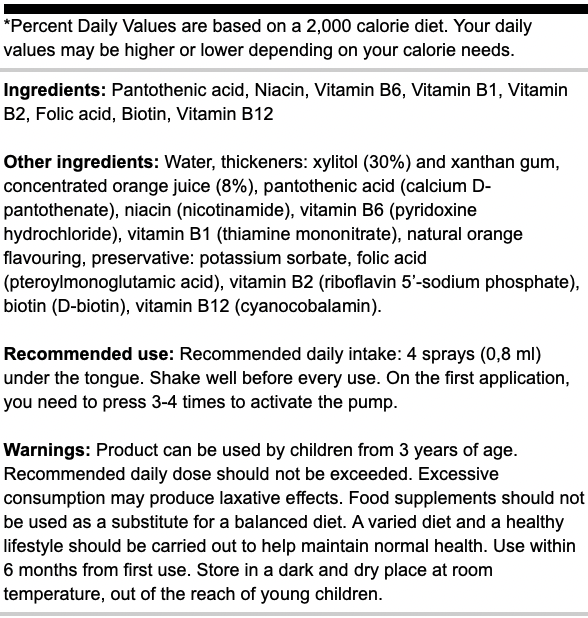 Osavi Orange B-Complex Oral Spray 25 ml - Out of Date