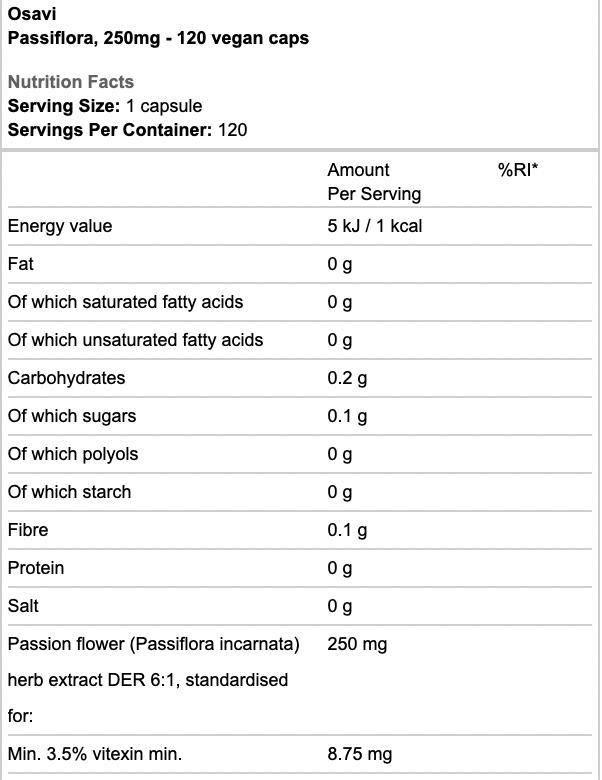 Osavi Passiflora 250mg Vegan Caps