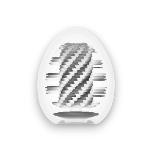 Ou masturbator TENGA Spiral, de unică folosință, cu loțiune inclusă, interior texturat spiralat, material elastic TPE