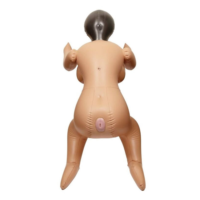 Păpușă gonflabilă CALEXOTICS Back Door Babe Love Doll, 3 orificii pentru penetrare, mărime naturală, șatenă