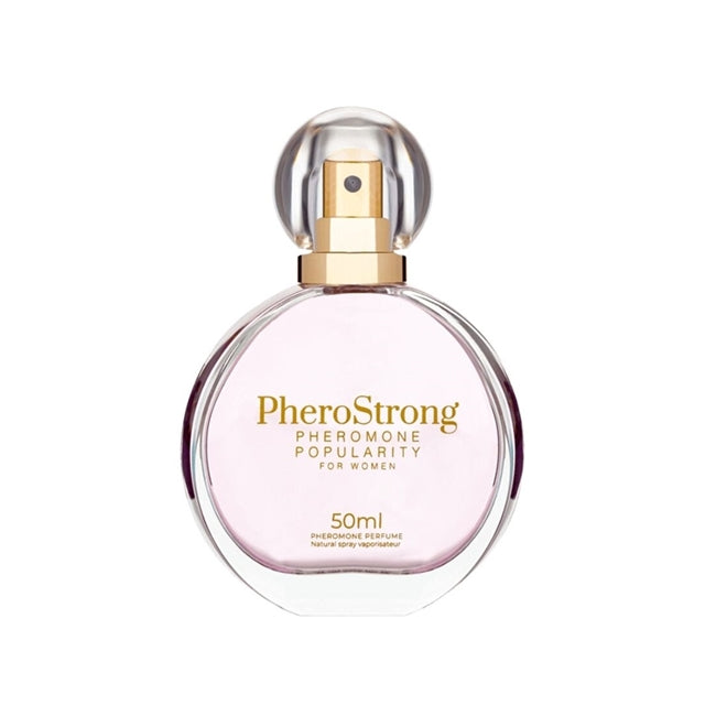 Parfum cu feromoni PHEROSTRONG Popularity For Women, pentru femei, note de bujor, iasomie și mosc, 50 ml