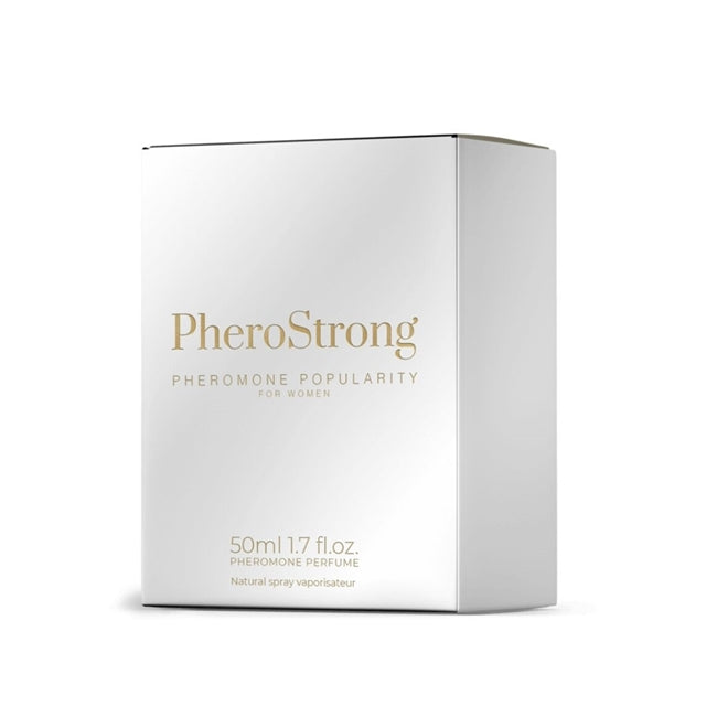 Parfum cu feromoni PHEROSTRONG Popularity For Women, pentru femei, note de bujor, iasomie și mosc, 50 ml