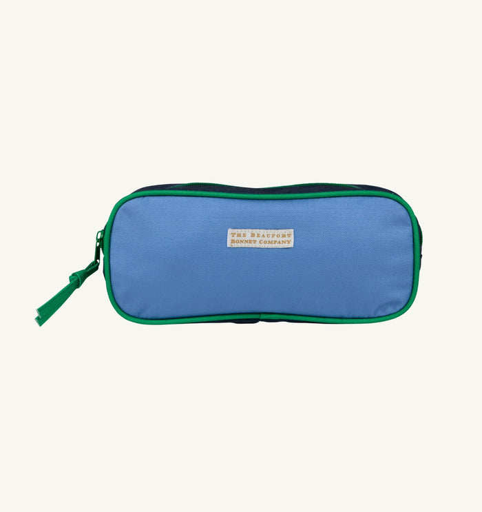 Peyton Pencil Pouch in Barbados Blue/Beale Street Blue