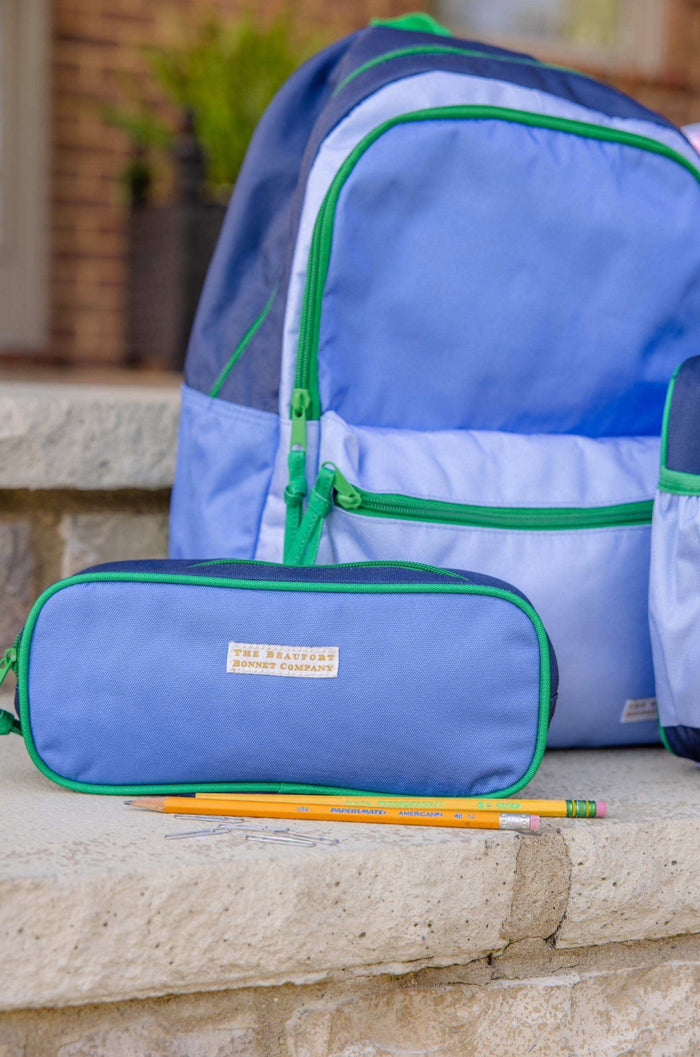 Peyton Pencil Pouch in Barbados Blue/Beale Street Blue