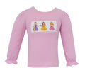 The Pink Knit Princess Smocked Tee by Anavini wraps your toddler in soft pink warmth, accented with delicate Princess smocking and charming ruffled sleeves. This tee blends comfort and elegance, making every moment feel magical and truly special!