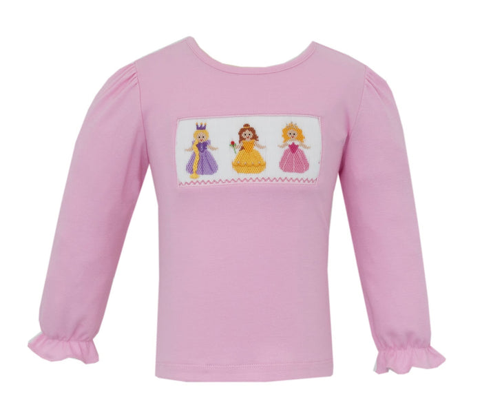 The Pink Knit Princess Smocked Tee by Anavini wraps your toddler in soft pink warmth, accented with delicate Princess smocking and charming ruffled sleeves. This tee blends comfort and elegance, making every moment feel magical and truly special!