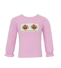 The Pink Knit Smocked Turkey Tee by Anavini brings warmth and charm to your toddler’s Thanksgiving outfit. Its soft pink knit fabric feels gentle on the skin, while the delicate turkey smocking captures the festive spirit with playful elegance. Celebrate the season in cozy style!
