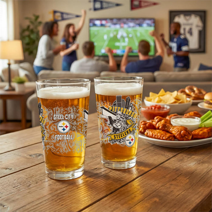 Pittsburgh Steelers 16oz Glass Pint