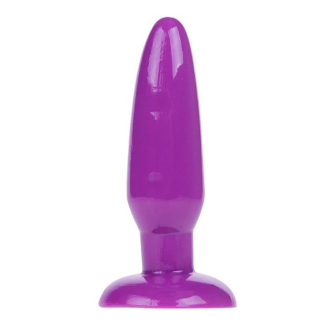 Plug anal BAILE Butt Plug, din TPR moale, lungime 15 cm, diametru 4 cm, culoare mov